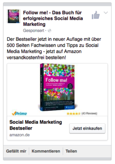 Werbeanzeigenbeispiel Link-Ad zur Bewerbung eines Produktes auf Amazon Werbeanzeigenbeispiel Link-Ad zur Bewerbung eines Produktes auf Amazon