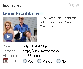 Facebook MTV Home Ad