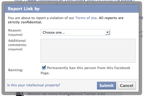 Facebook Spam Melden
