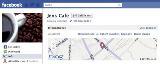 Testplace mit vollem Places Funktionsumfang