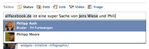 Mention ohne @