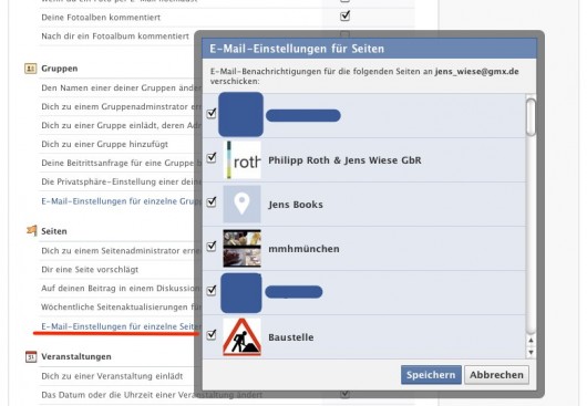 Mein Konto (1) Benachrichtigungseinstellungen