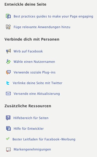 resourcen Neues Hilfsmittel Menü für Administratoren