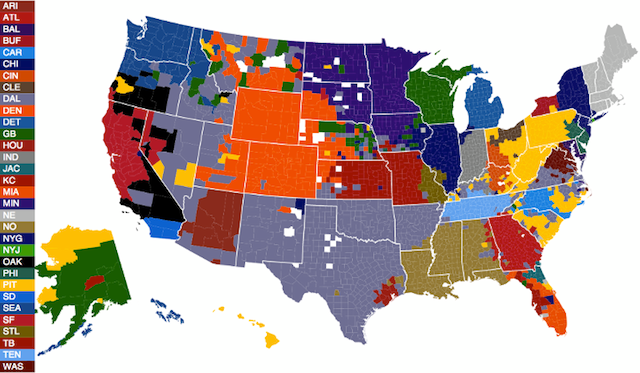 Fanverteilung NFL Facebook