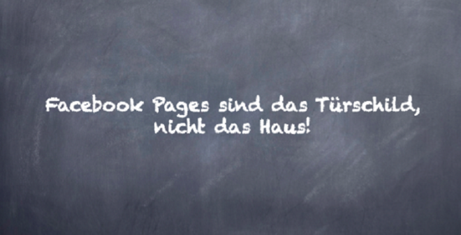 facebook pages sind das tuerschild nicht das haus