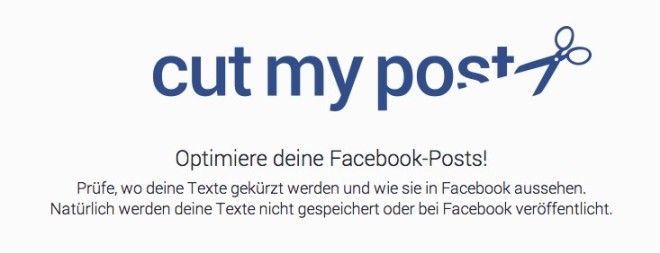 Cut My Post - Optimiere deine Facebook-Posts
