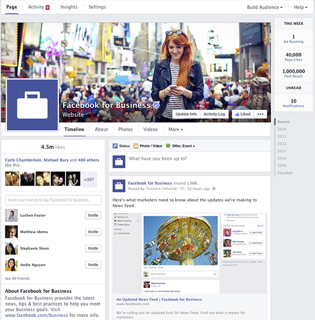 Facebook Pages Redesign 2014