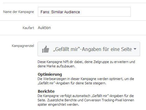 Einstellungen für Facebook Anzeigen 
