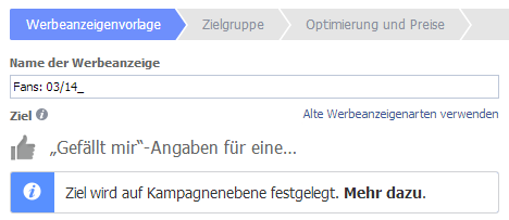 Vorlage für Facebook Anzeigen