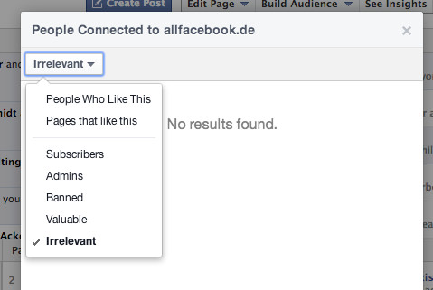 Neue Listen für Facebook Page Fans