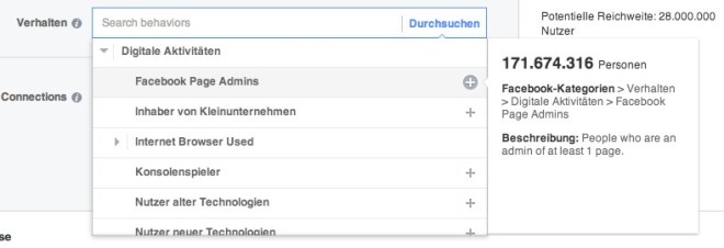 Nur Facebook Seiten Admins bewerben