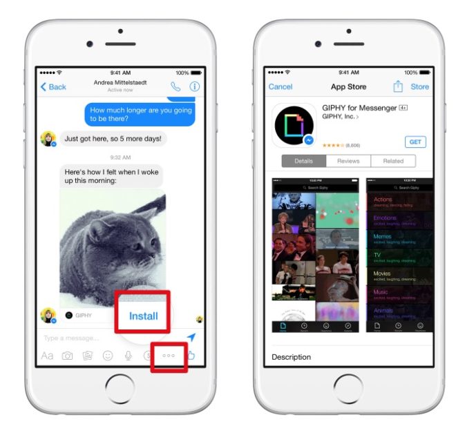 Apps und Anwendungen im Facebook Messenger benutzen