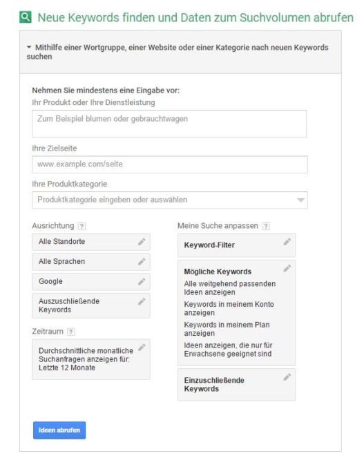 Keyword Tool