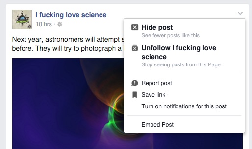 newsfeed-optionen