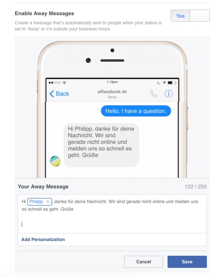 Facebook-Away-Message