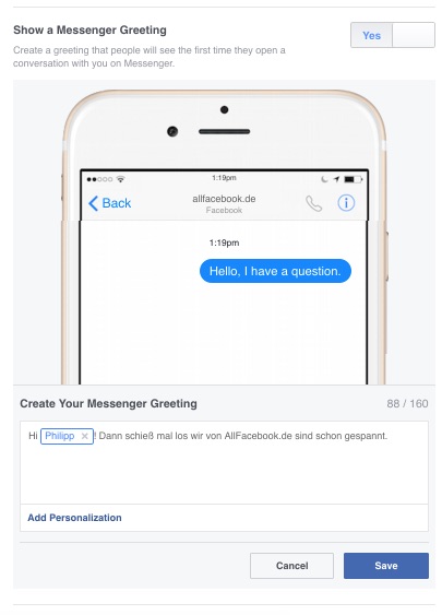 Facebook-Messager-Greeting