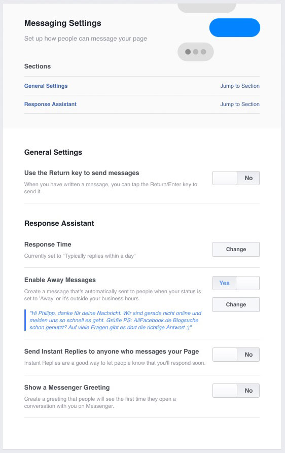 Messaging-Settings