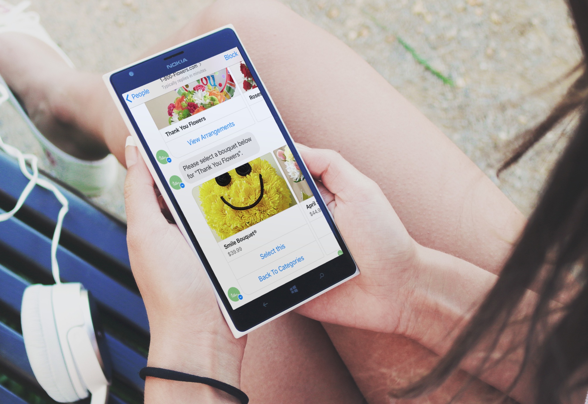 Facebook Messenger Bot von 1-800-Flowers