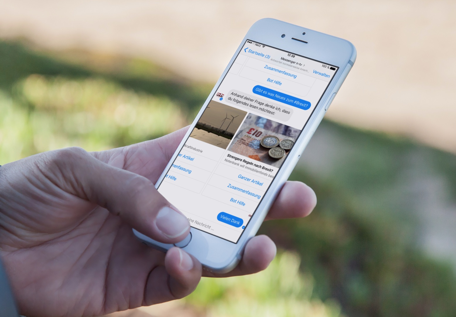 Facebook Messenger Bot von N-TV 