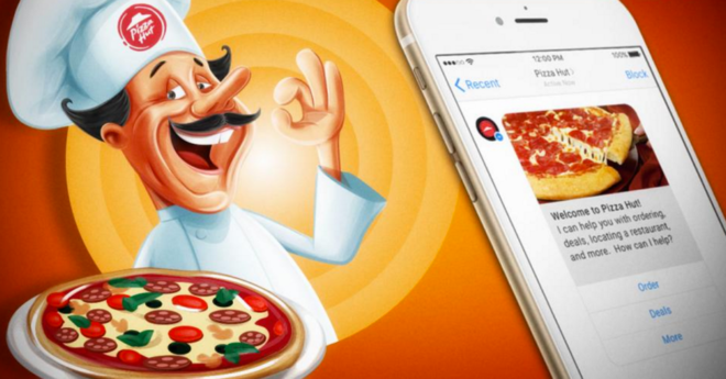 Pizza bestellen bei Pizza Hut mit einem Facebook Messenger Bot 