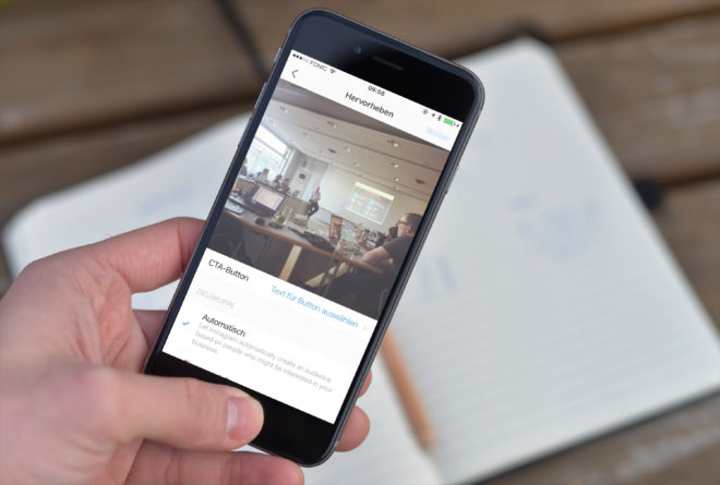 Werbeanzeigenerstellung in der Instagram App