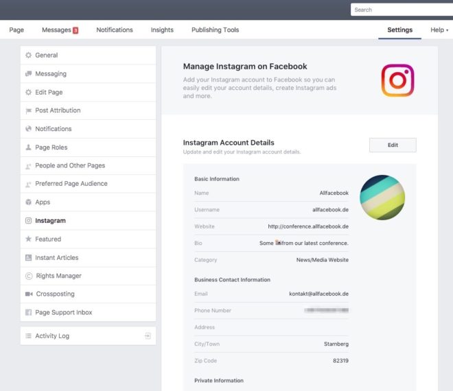 Instagram Settings