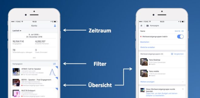 Dashboard Werbenazeigenmanager