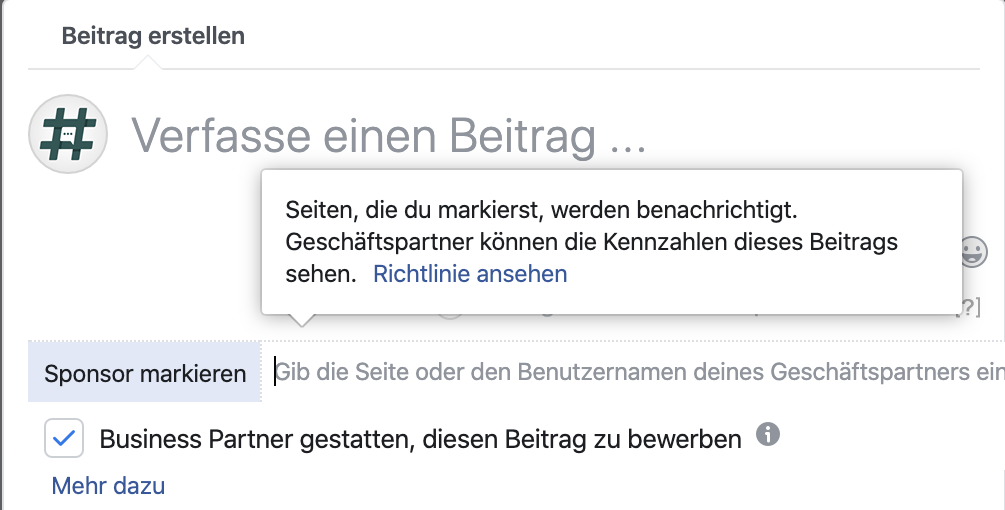 Branded Content Tag
