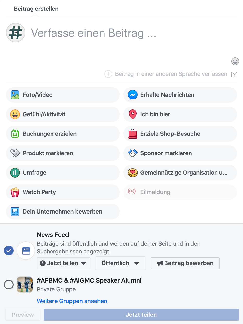 Facebook Seiten Publisher