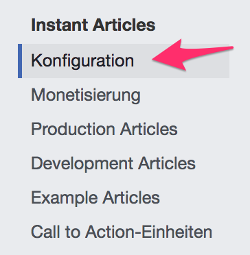 Instant Article Setup