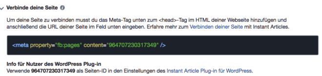 Instant Article Setup