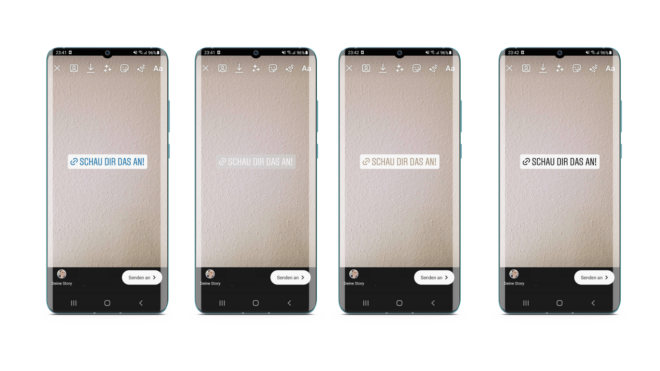 Die unterschiedlichen Farben des Instagram Link-Sticker