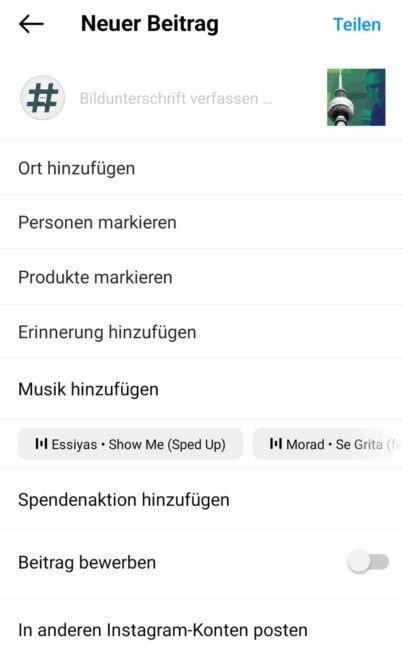 Instagram Audio Beiträge