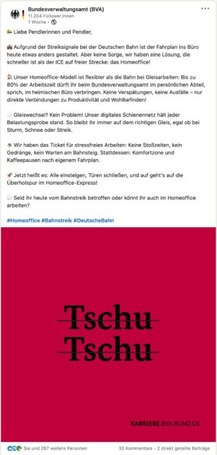 LinkedIn Post Bundesverwaltungsamt