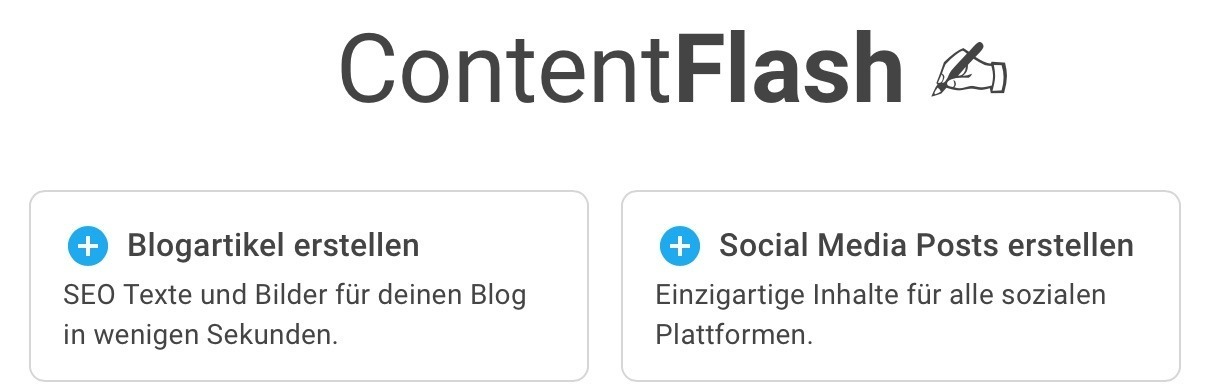 Das Bild zeigt einen Ausschnitt aus der Benutzerfläche von neuroflash. Einem KI-Tool aus Deutschland, das ebenfalls ChatGPT nutzt. Mit diesem Tools kannst du Texte für Content und Social Media Posts erstellen. 