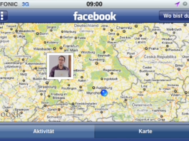Facebook Check-in Karte
