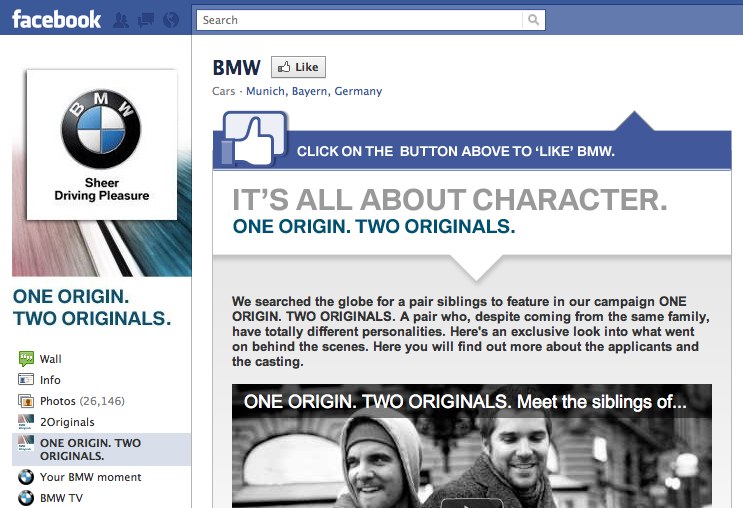 BMW Screenshot BMW auf Facebook