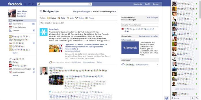 Sieht so ein "normales" Facebook aus?