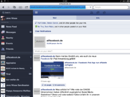 Die neue Webseite auf dem iPad
