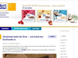 Bei Ritter Sport ist der Unternehmensblog Teil der Online Strategie