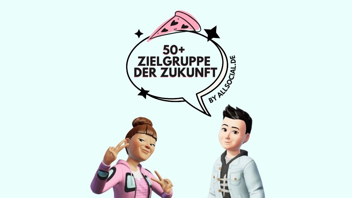Das Vorschaubild der Podcastfolge: 50+ Die Social Media Zielgruppe der Zukunft. Link im Bild führt zur Folge.